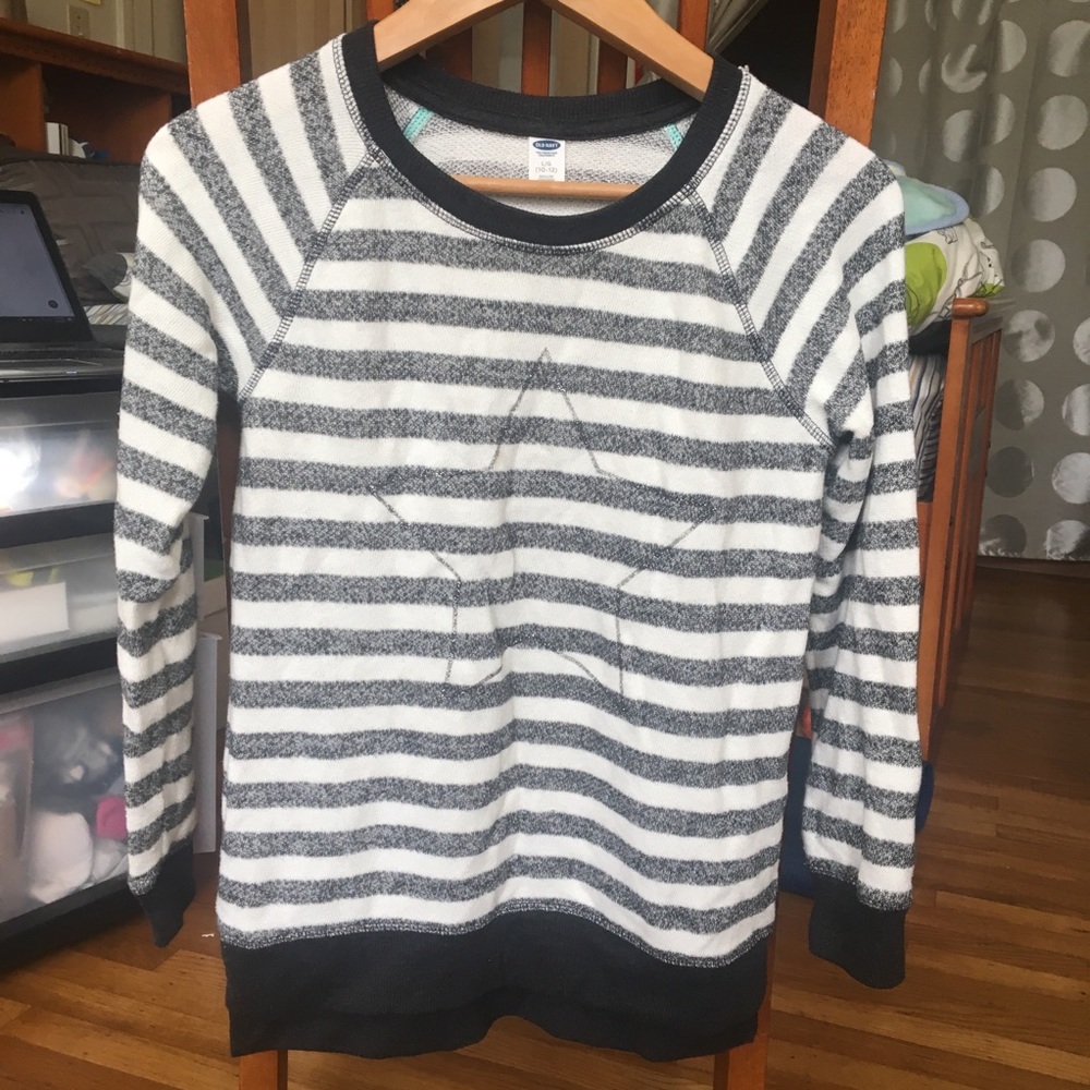 Girls crewneck striped sweatshirt (Old Navy) NWOT